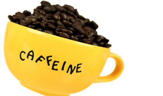 The caffeine in coffee